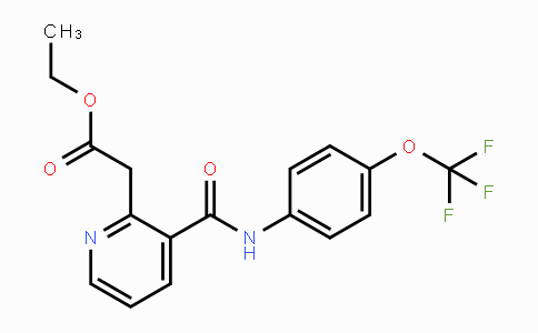 CAS No. 338392-13-5, Ethyl 2-(3-{[4-(trifluoromethoxy)anilino]carbonyl}-2-pyridinyl)acetate