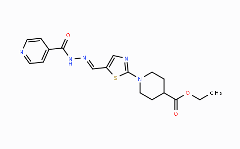 CAS No. 477868-54-5, Ethyl 1-(5-{[(E)-2-isonicotinoylhydrazono]methyl}-1,3-thiazol-2-yl)-4-piperidinecarboxylate