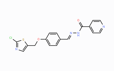 CAS No. 338393-62-7, N'-((E)-{4-[(2-Chloro-1,3-thiazol-5-yl)methoxy]phenyl}methylidene)isonicotinohydrazide