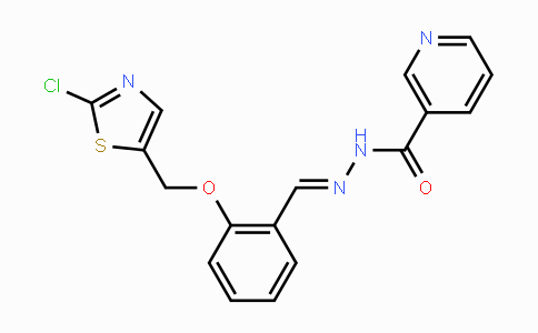 CAS No. 338393-70-7, N'-((E)-{2-[(2-Chloro-1,3-thiazol-5-yl)methoxy]phenyl}methylidene)nicotinohydrazide