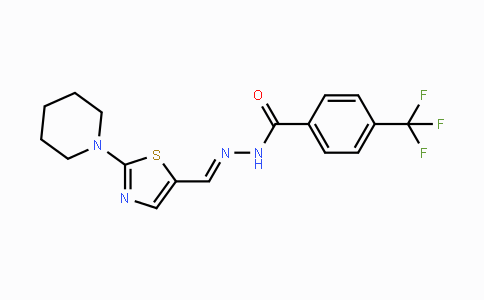 CAS No. 477868-71-6, N'-[(E)-(2-Piperidino-1,3-thiazol-5-yl)methylidene]-4-(trifluoromethyl)benzenecarbohydrazide