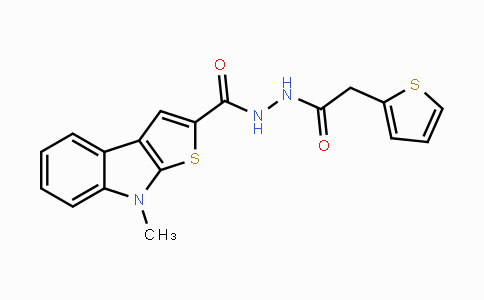 CAS No. 477869-01-5, 8-Methyl-N'-[2-(2-thienyl)acetyl]-8H-thieno[2,3-b]indole-2-carbohydrazide