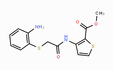 CAS No. 477869-07-1, Methyl 3-({2-[(2-aminophenyl)sulfanyl]acetyl}amino)-2-thiophenecarboxylate