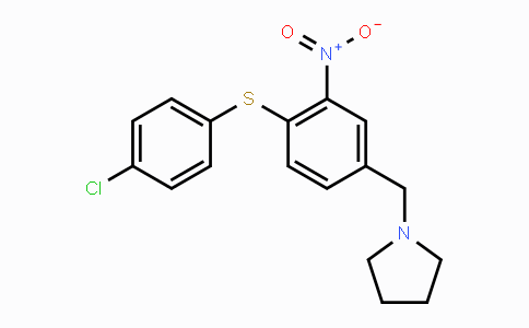 CAS No. 477869-41-3, 1-{4-[(4-Chlorophenyl)sulfanyl]-3-nitrobenzyl}pyrrolidine