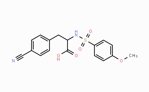 CAS No. 1214808-67-9, 3-(4-Cyanophenyl)-2-{[(4-methoxyphenyl)sulfonyl]amino}propanoic acid