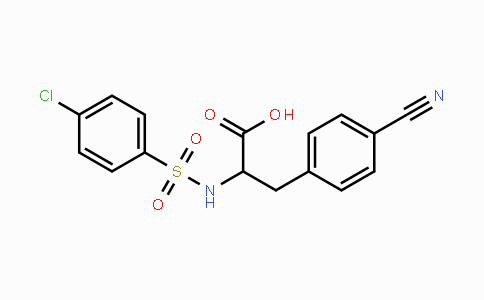 CAS No. 1214116-30-9, 2-{[(4-Chlorophenyl)sulfonyl]amino}-3-(4-cyanophenyl)propanoic acid