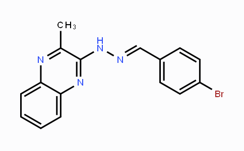 CAS No. 463368-04-9, 4-Bromobenzenecarbaldehyde N-(3-methyl-2-quinoxalinyl)hydrazone