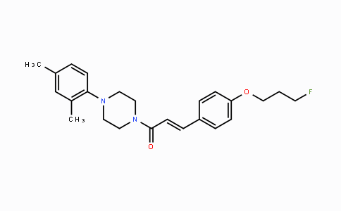 CAS No. 477871-20-8, (E)-1-[4-(2,4-Dimethylphenyl)piperazino]-3-[4-(3-fluoropropoxy)phenyl]-2-propen-1-one