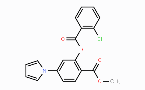 CAS No. 477871-52-6, Methyl 2-[(2-chlorobenzoyl)oxy]-4-(1H-pyrrol-1-yl)benzenecarboxylate