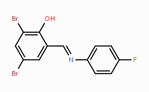 CAS No. 329936-44-9, 2,4-Dibromo-6-{[(4-fluorophenyl)imino]methyl}benzenol