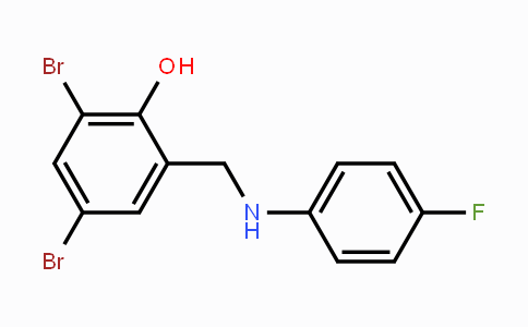 CAS No. 477871-79-7, 2,4-Dibromo-6-[(4-fluoroanilino)methyl]benzenol