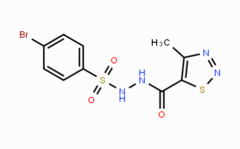 CAS No. 477872-11-0, 4-Bromo-N'-[(4-methyl-1,2,3-thiadiazol-5-yl)carbonyl]benzenesulfonohydrazide