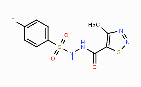 CAS No. 477872-17-6, 4-Fluoro-N'-[(4-methyl-1,2,3-thiadiazol-5-yl)carbonyl]benzenesulfonohydrazide
