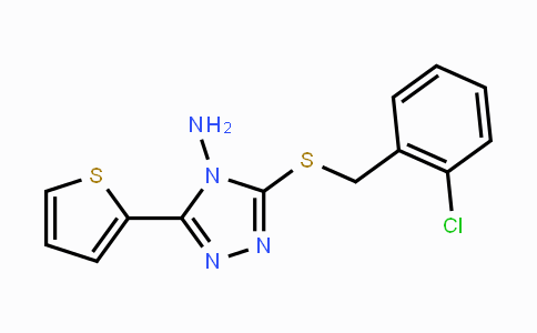 CAS No. 477872-63-2, 3-[(2-Chlorobenzyl)sulfanyl]-5-(2-thienyl)-4H-1,2,4-triazol-4-ylamine