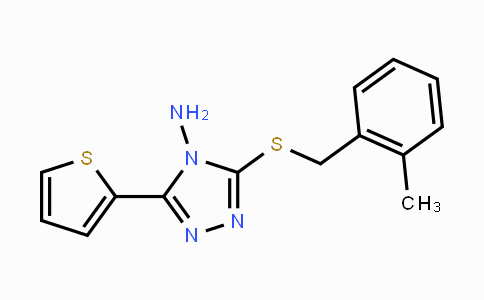 CAS No. 477872-65-4, 3-[(2-Methylbenzyl)sulfanyl]-5-(2-thienyl)-4H-1,2,4-triazol-4-ylamine