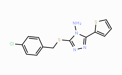 CAS No. 477872-66-5, 3-[(4-Chlorobenzyl)sulfanyl]-5-(2-thienyl)-4H-1,2,4-triazol-4-ylamine