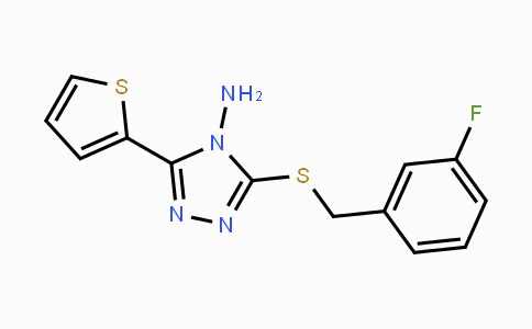 CAS No. 477872-68-7, 3-[(3-Fluorobenzyl)sulfanyl]-5-(2-thienyl)-4H-1,2,4-triazol-4-ylamine