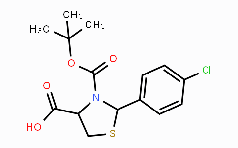 CAS No. 477721-87-2, 3-(tert-Butoxycarbonyl)-2-(4-chlorophenyl)-1,3-thiazolane-4-carboxylic acid