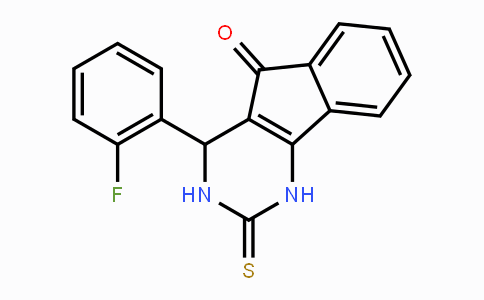 CAS No. 691873-13-9, 4-(2-Fluorophenyl)-2-thioxo-1,2,3,4-tetrahydro-5H-indeno[1,2-d]pyrimidin-5-one