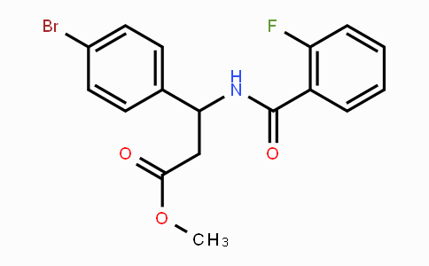 CAS No. 383148-21-8, Methyl 3-(4-bromophenyl)-3-[(2-fluorobenzoyl)amino]propanoate