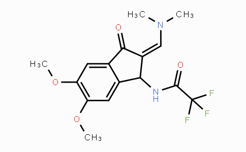 CAS No. 691873-24-2, N-{2-[(Z)-(Dimethylamino)methylidene]-5,6-dimethoxy-3-oxo-1,3-dihydro-2H-inden-1-yl}-2,2,2-trifluoroacetamide