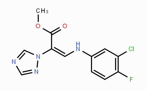 CAS No. 383148-47-8, Methyl (E)-3-(3-chloro-4-fluoroanilino)-2-(1H-1,2,4-triazol-1-yl)-2-propenoate