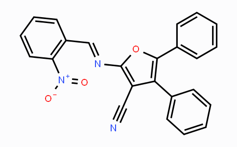 CAS No. 454199-52-1, 2-{[(E)-(2-Nitrophenyl)methylidene]amino}-4,5-diphenyl-3-furonitrile