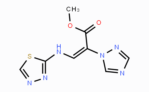 CAS No. 383148-55-8, Methyl (E)-3-(1,3,4-thiadiazol-2-ylamino)-2-(1H-1,2,4-triazol-1-yl)-2-propenoate