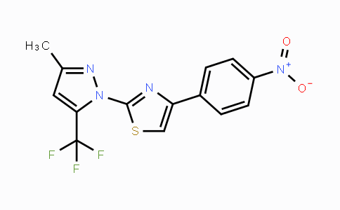 CAS No. 955966-59-3, 2-[3-Methyl-5-(trifluoromethyl)-1H-pyrazol-1-yl]-4-(4-nitrophenyl)-1,3-thiazole