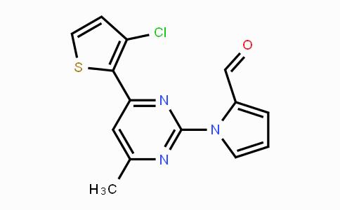 CAS No. 860788-76-7, 1-[4-(3-Chloro-2-thienyl)-6-methyl-2-pyrimidinyl]-1H-pyrrole-2-carbaldehyde