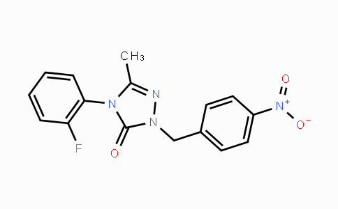 CAS No. 860789-04-4, 4-(2-Fluorophenyl)-5-methyl-2-(4-nitrobenzyl)-2,4-dihydro-3H-1,2,4-triazol-3-one