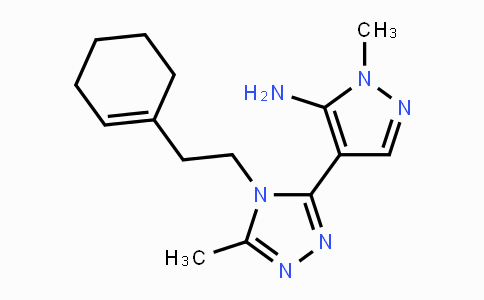 CAS No. 956204-39-0, 4-{4-[2-(1-Cyclohexenyl)ethyl]-5-methyl-4H-1,2,4-triazol-3-yl}-1-methyl-1H-pyrazol-5-amine
