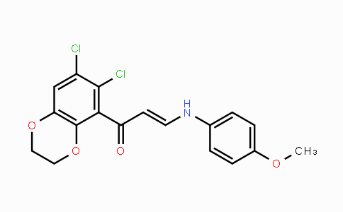 CAS No. 860789-54-4, (E)-1-(6,7-Dichloro-2,3-dihydro-1,4-benzodioxin-5-yl)-3-(4-methoxyanilino)-2-propen-1-one