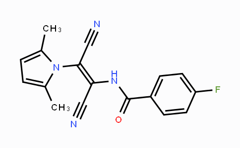 CAS No. 860789-63-5, N-[(E)-1,2-Dicyano-2-(2,5-dimethyl-1H-pyrrol-1-yl)ethenyl]-4-fluorobenzenecarboxamide