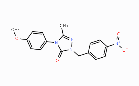 CAS No. 861206-13-5, 4-(4-Methoxyphenyl)-5-methyl-2-(4-nitrobenzyl)-2,4-dihydro-3H-1,2,4-triazol-3-one