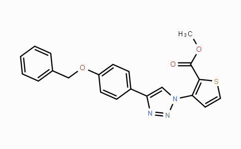CAS No. 861206-53-3, Methyl 3-{4-[4-(benzyloxy)phenyl]-1H-1,2,3-triazol-1-yl}-2-thiophenecarboxylate