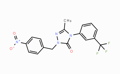 CAS No. 861206-77-1, 5-Methyl-2-(4-nitrobenzyl)-4-[3-(trifluoromethyl)phenyl]-2,4-dihydro-3H-1,2,4-triazol-3-one