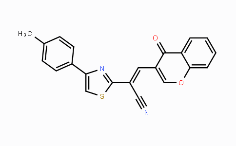 CAS No. 476674-15-4, (E)-2-[4-(4-Methylphenyl)-1,3-thiazol-2-yl]-3-(4-oxo-4H-chromen-3-yl)-2-propenenitrile