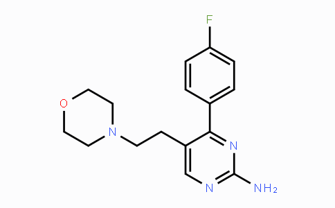CAS No. 861206-99-7, 4-(4-Fluorophenyl)-5-(2-morpholinoethyl)-2-pyrimidinamine