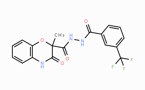 CAS No. 861207-04-7, 2-Methyl-3-oxo-N'-[3-(trifluoromethyl)benzoyl]-3,4-dihydro-2H-1,4-benzoxazine-2-carbohydrazide