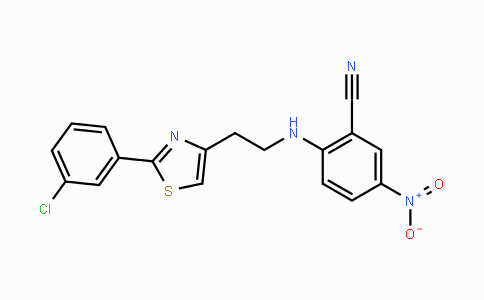 CAS No. 861207-14-9, 2-({2-[2-(3-Chlorophenyl)-1,3-thiazol-4-yl]ethyl}amino)-5-nitrobenzenecarbonitrile