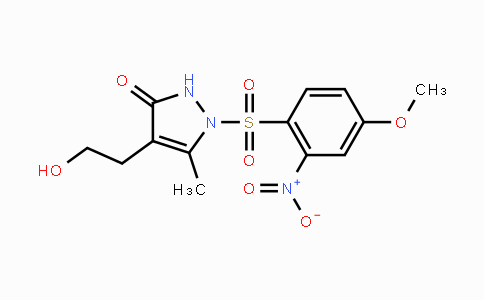 CAS No. 861207-36-5, 4-(2-Hydroxyethyl)-1-[(4-methoxy-2-nitrophenyl)sulfonyl]-5-methyl-1,2-dihydro-3H-pyrazol-3-one