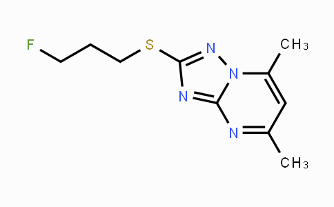 CAS No. 861208-12-0, 5,7-Dimethyl[1,2,4]triazolo[1,5-a]pyrimidin-2-yl 3-fluoropropyl sulfide