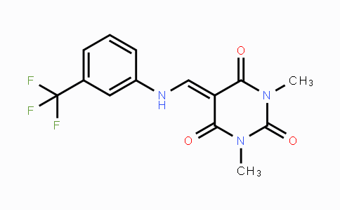 CAS No. 297137-68-9, 1,3-Dimethyl-5-{[3-(trifluoromethyl)anilino]methylene}-2,4,6(1H,3H,5H)-pyrimidinetrione