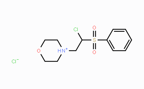 CAS No. 317821-96-8, 4-[2-Chloro-2-(phenylsulfonyl)ethyl]-1,4-oxazinan-4-ium chloride