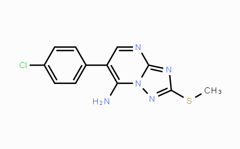 CAS No. 338394-84-6, 6-(4-Chlorophenyl)-2-(methylsulfanyl)[1,2,4]triazolo[1,5-a]pyrimidin-7-amine