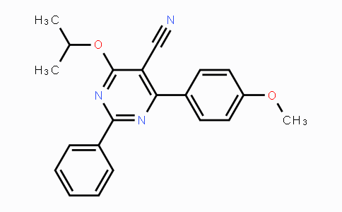 CAS No. 338395-02-1, 4-Isopropoxy-6-(4-methoxyphenyl)-2-phenyl-5-pyrimidinecarbonitrile