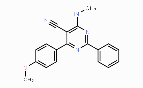 MC117280 | 338395-04-3 | 4-(4-Methoxyphenyl)-6-(methylamino)-2-phenyl-5-pyrimidinecarbonitrile