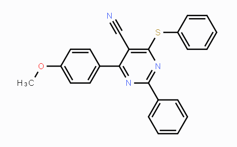 CAS No. 338395-36-1, 4-(4-Methoxyphenyl)-2-phenyl-6-(phenylsulfanyl)-5-pyrimidinecarbonitrile