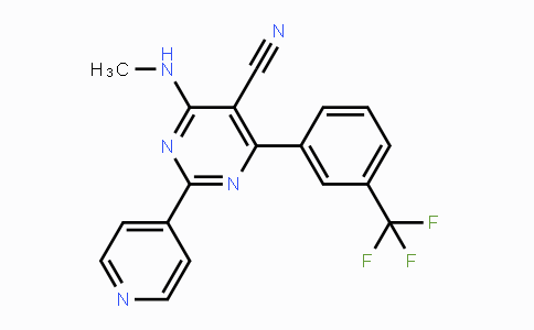 CAS No. 477872-97-2, 4-(Methylamino)-2-(4-pyridinyl)-6-[3-(trifluoromethyl)phenyl]-5-pyrimidinecarbonitrile